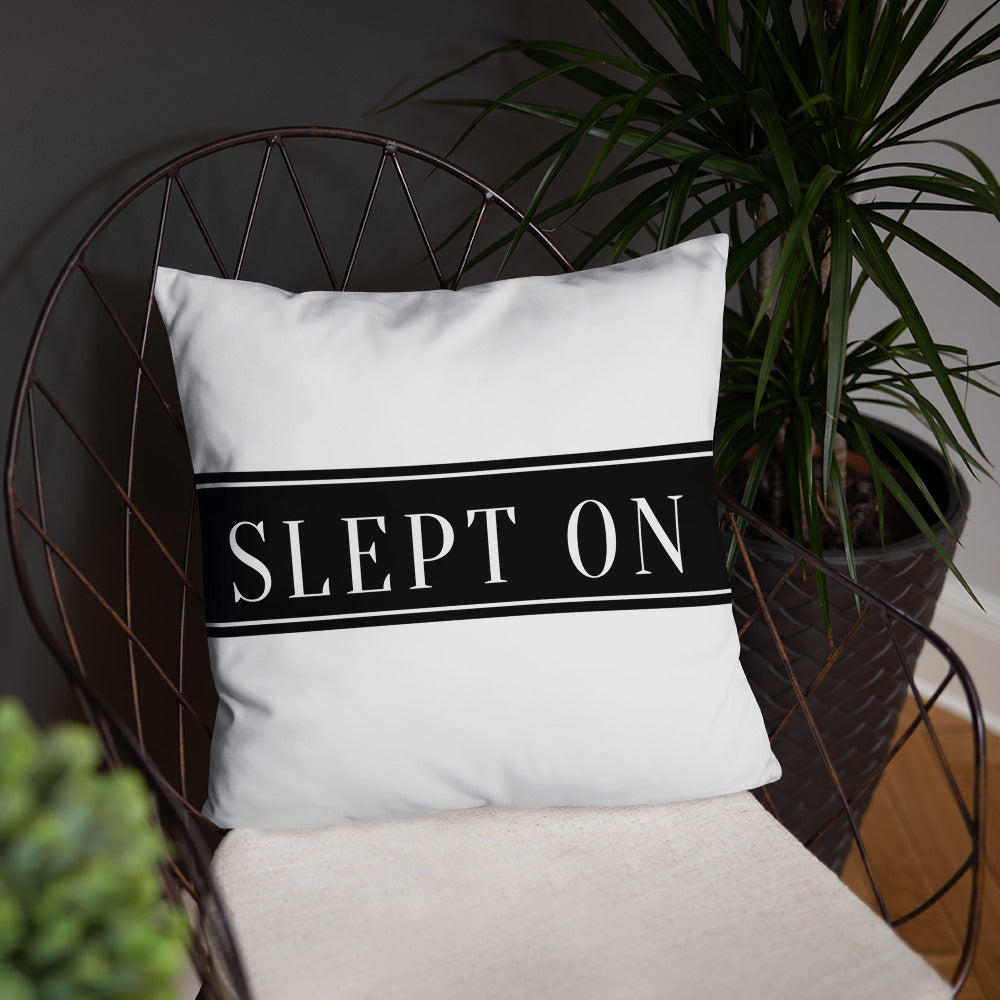 SLEPT ON THROW PILLOW