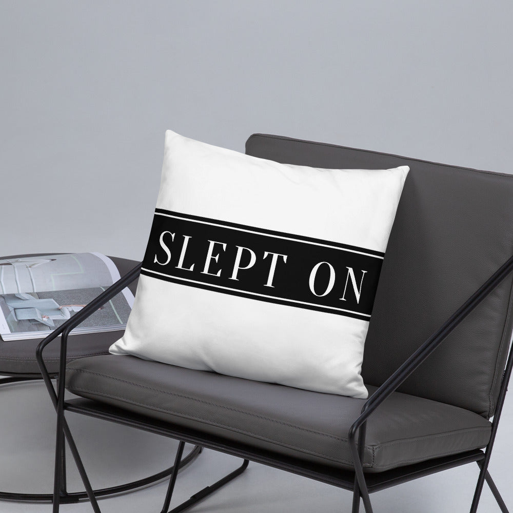 SLEPT ON THROW PILLOW