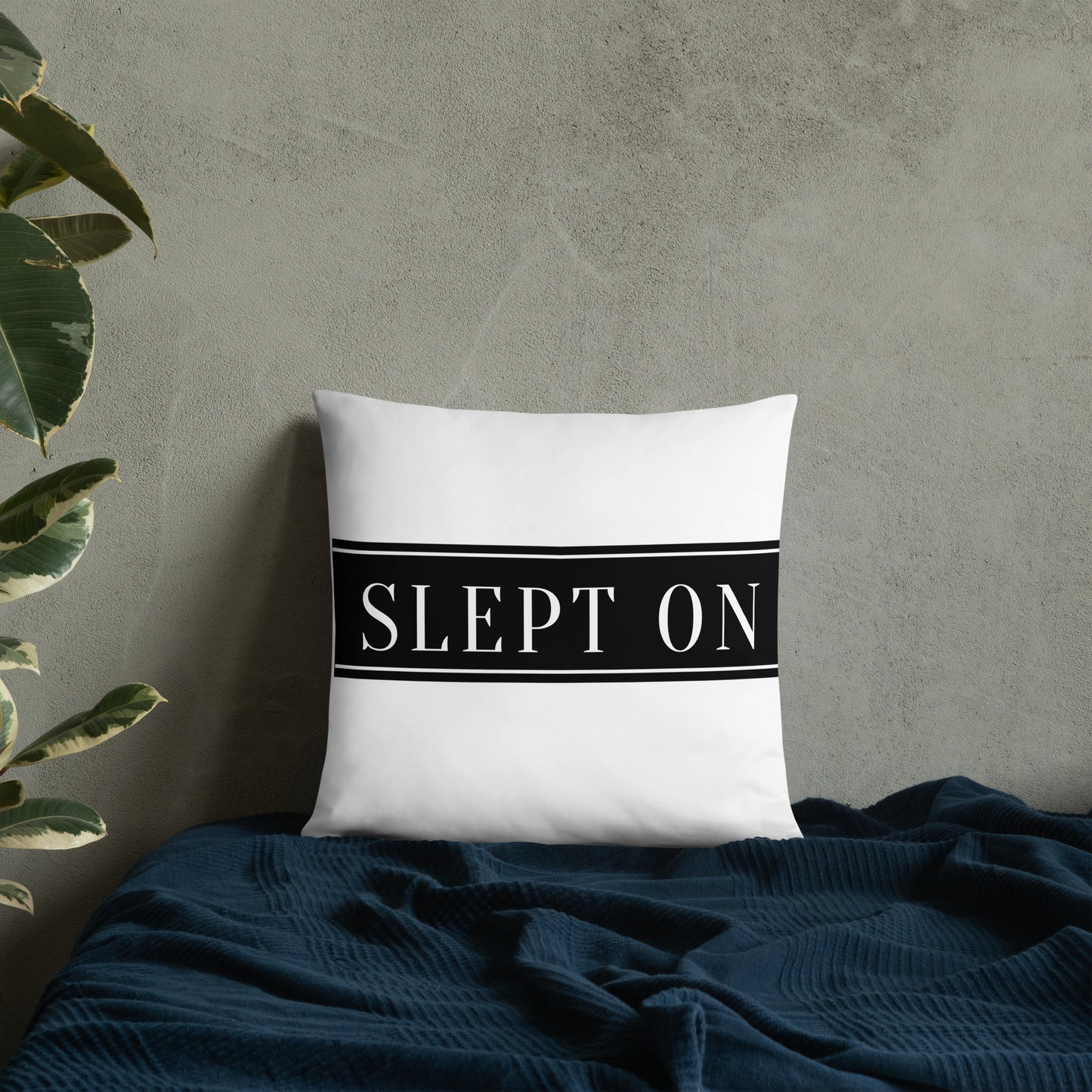 SLEPT ON THROW PILLOW
