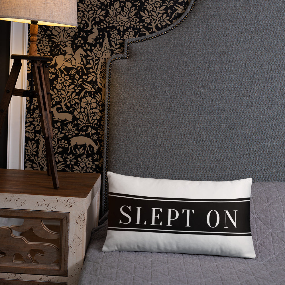 SLEPT ON THROW PILLOW