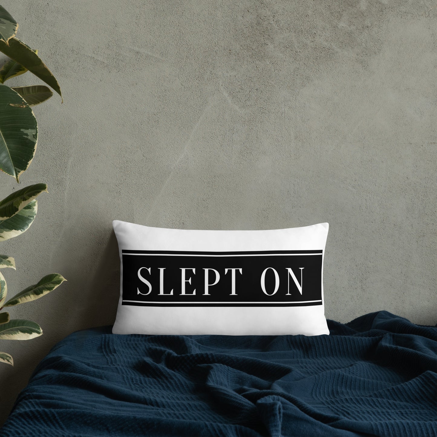 SLEPT ON THROW PILLOW