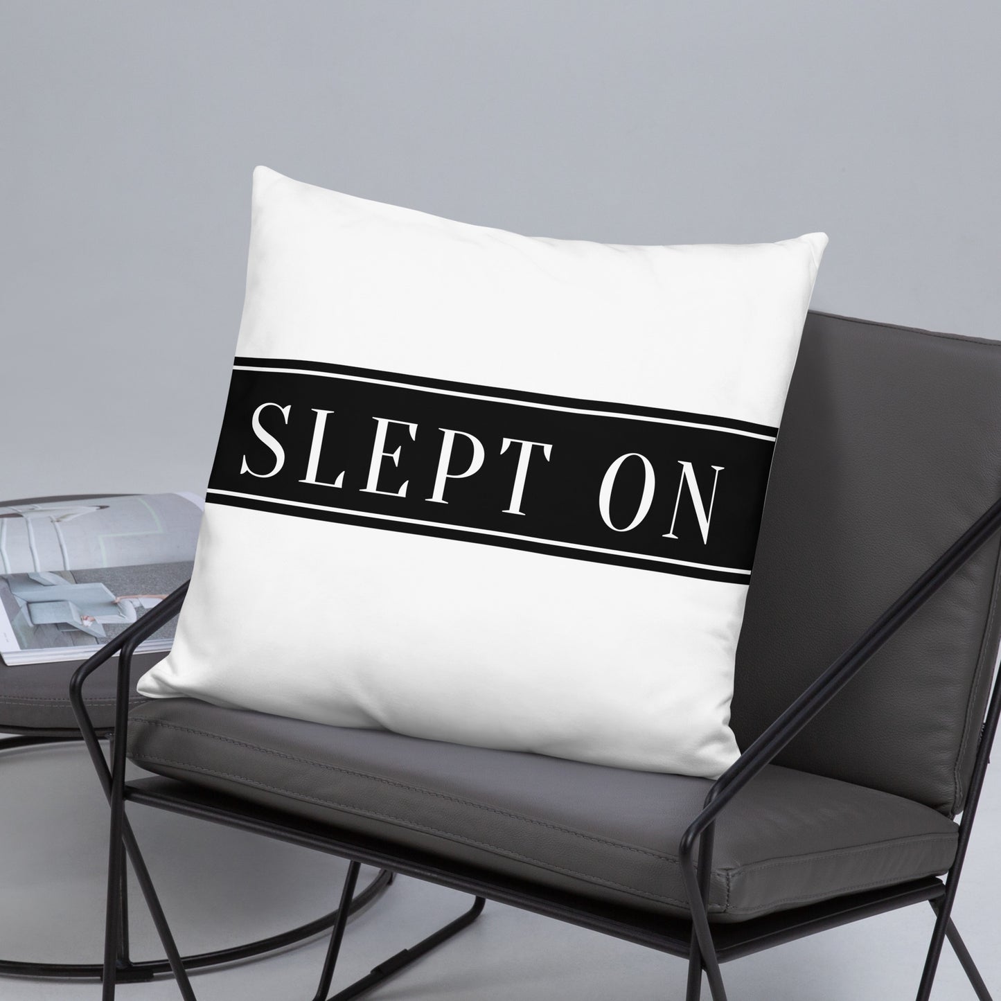 SLEPT ON THROW PILLOW