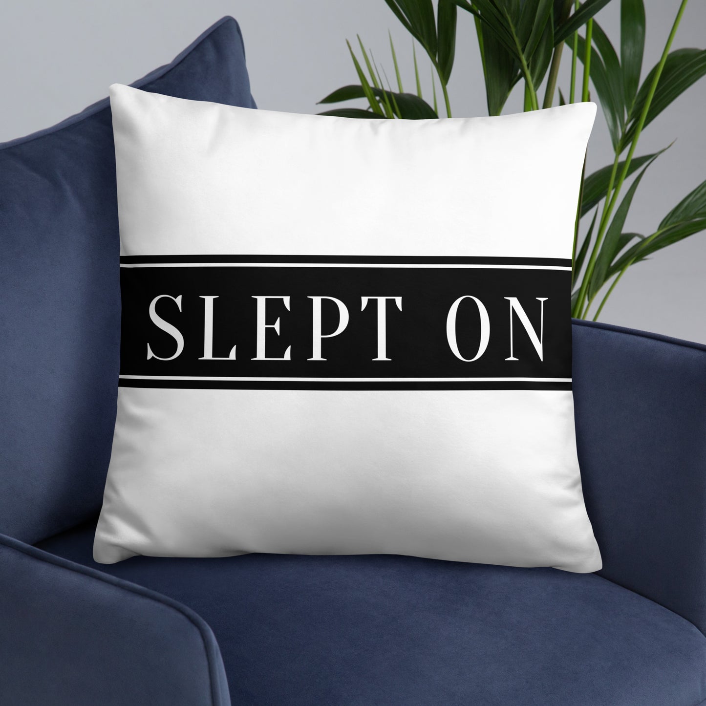 SLEPT ON THROW PILLOW