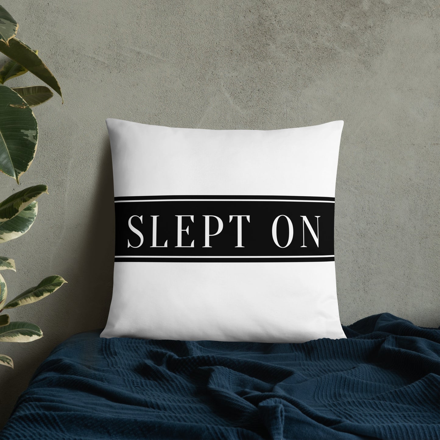 SLEPT ON THROW PILLOW