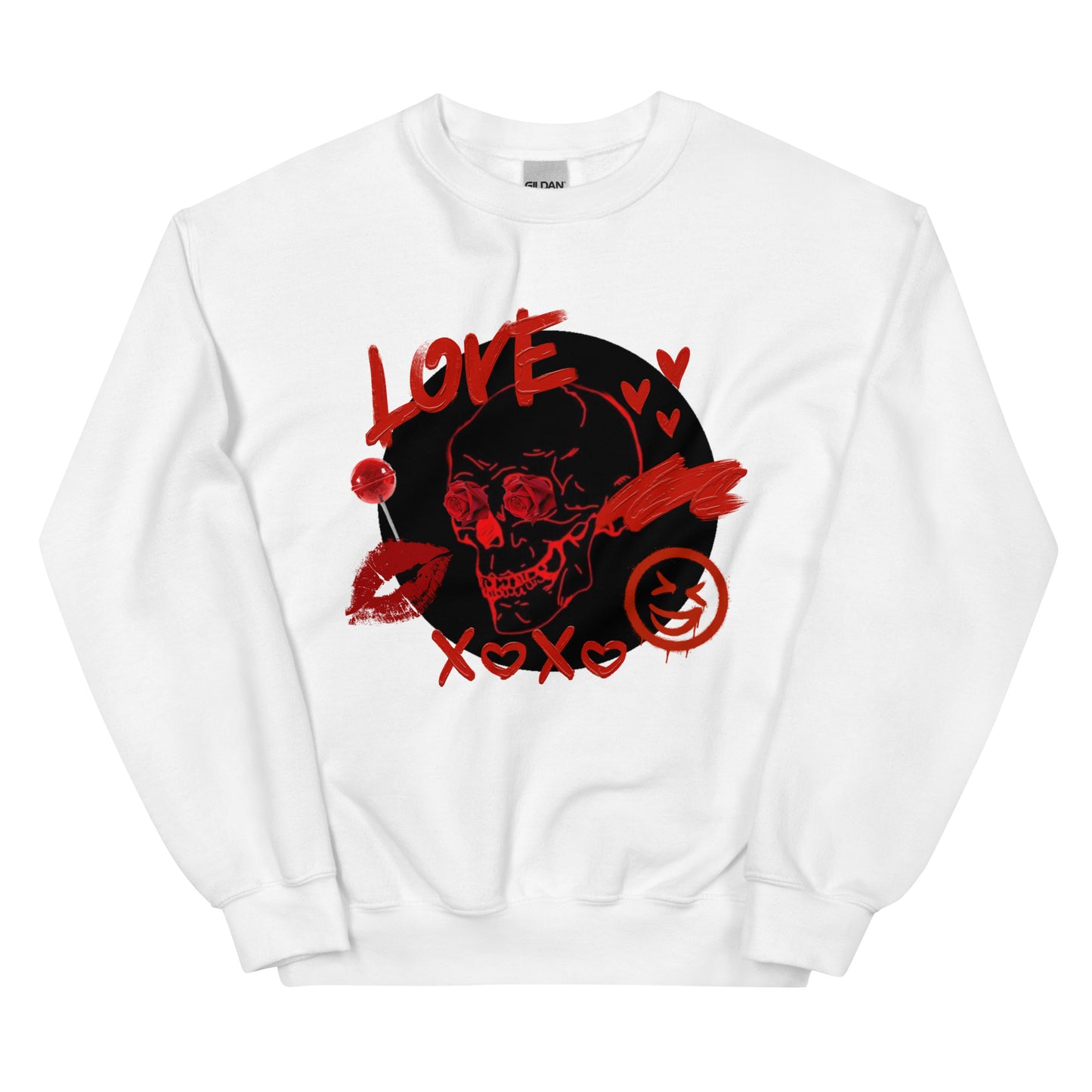 LOVELY RED MESS SWEATSHIRT