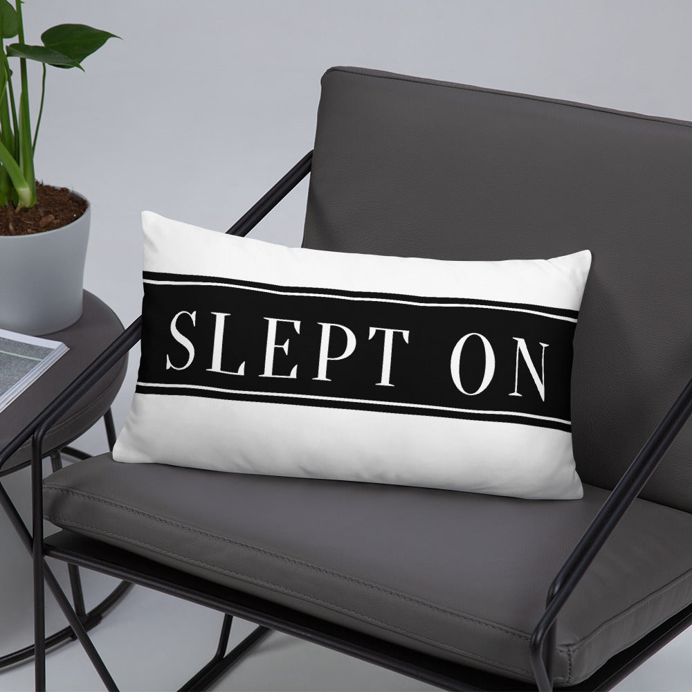 SLEPT ON THROW PILLOW