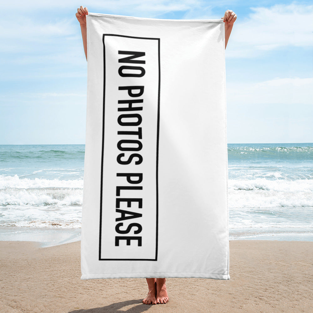 NO PHOTOS BEACH TOWEL