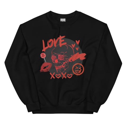 LOVELY RED MESS SWEATSHIRT