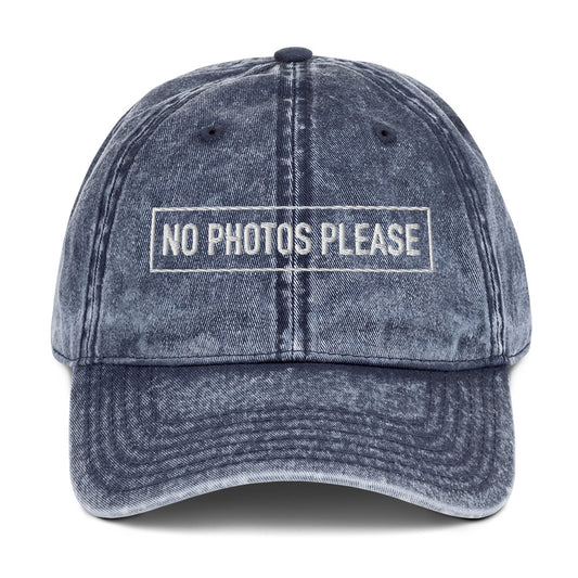 NO PHOTOS DENIM CAP